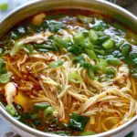 Aromatic Ginger Scallion Chicken Noodle Soup
