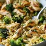 Cheesy Chicken Broccoli Orzo