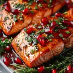 Christmas Salmon with Pomegranate Glaze