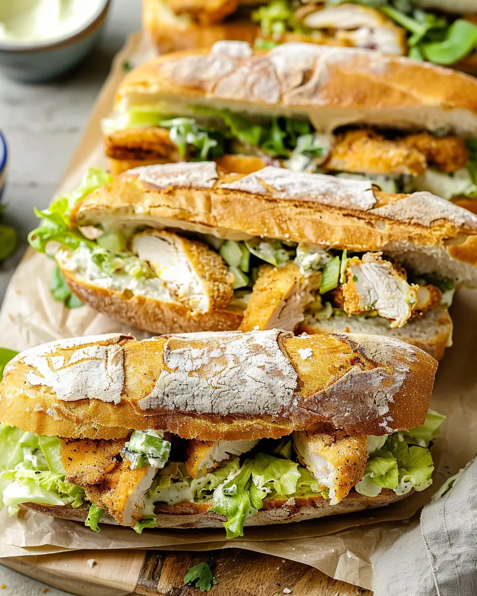 Chicken Caesar Sandwiches with Turkey Bacon: A Juicy Twist