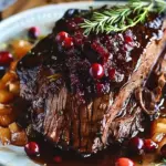 Slow-Braised Beef Roast with Cranberry Balsamic Glaze