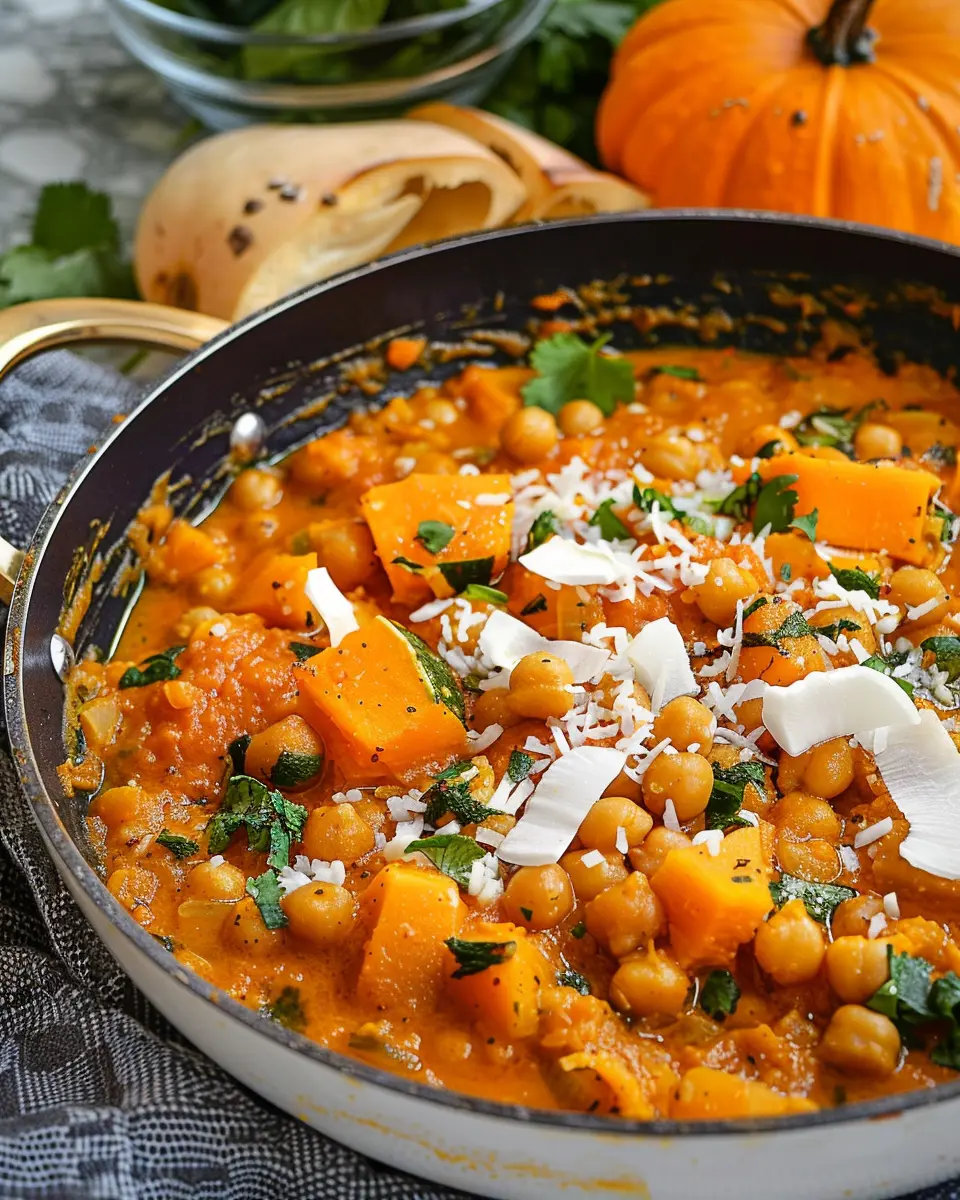 Pumpkin Curry with Chickpeas and Coconut: Easy Comfort Food Delight