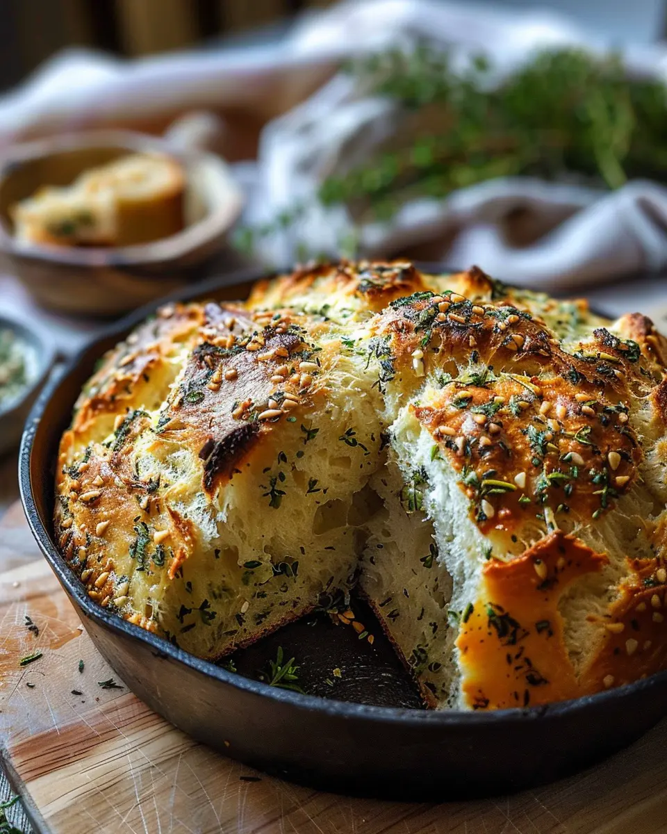 Garlic Herb Dutch Oven Bread: The Easy Homemade Delight