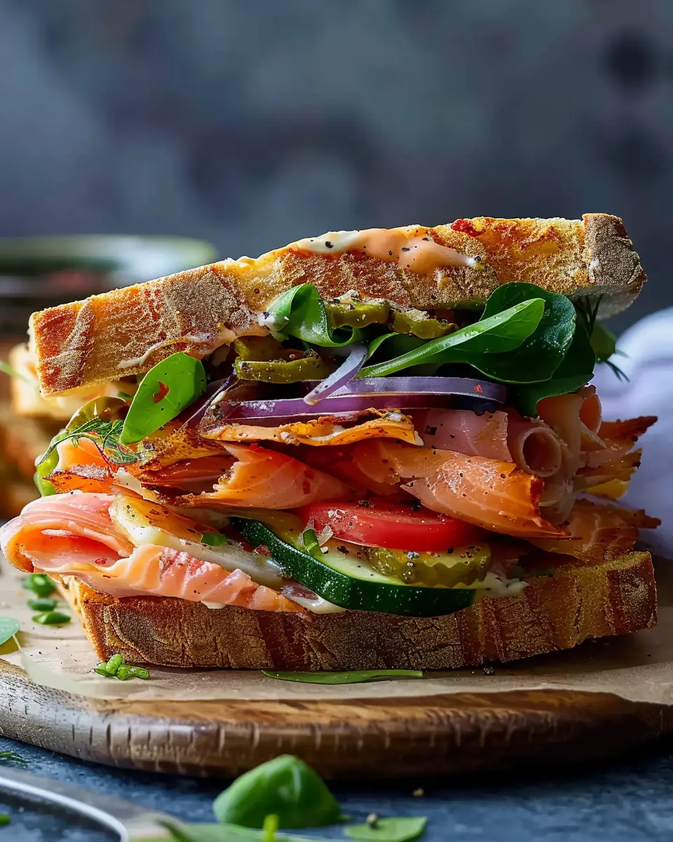 3-Ingredient Salmon &amp; Veggie Sandwich: Easy, Flavorful Goodness