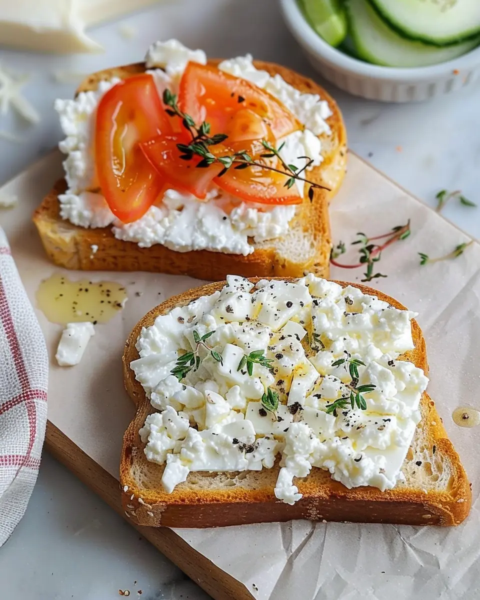 Cottage Cheese Toast: Easy &amp; Delicious with Turkey Bacon Topping