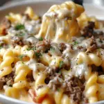 Loaded Cheeseburger Alfredo Pasta