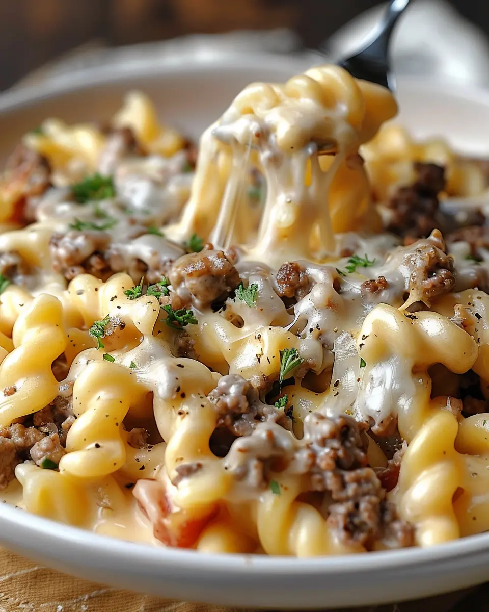 Loaded Cheeseburger Alfredo Pasta: A Deliciously Indulgent Twist
