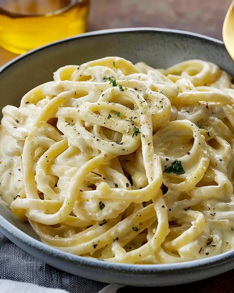 Creamy Garlic Pasta with Turkey Bacon for an Indulgent Dinner