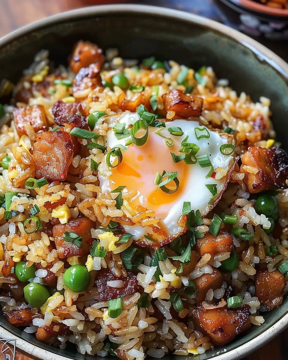 Bang Bang Fried Rice: Easy Recipe with Turkey Bacon and Chicken Ham