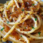 Caramelized Onion Pasta with Chilli Oil