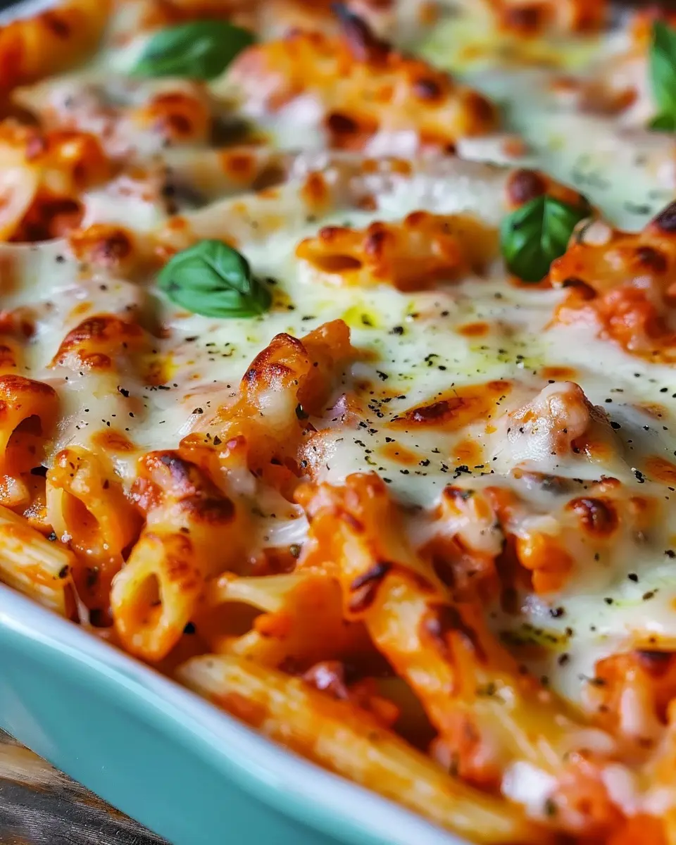 Baked Pasta: Easy Comfort Dish with Turkey Bacon and Chicken Ham