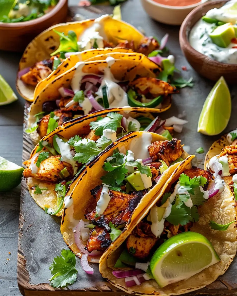 Crispy Chipotle Chicken Tacos: Easy Cilantro Lime Ranch Delight