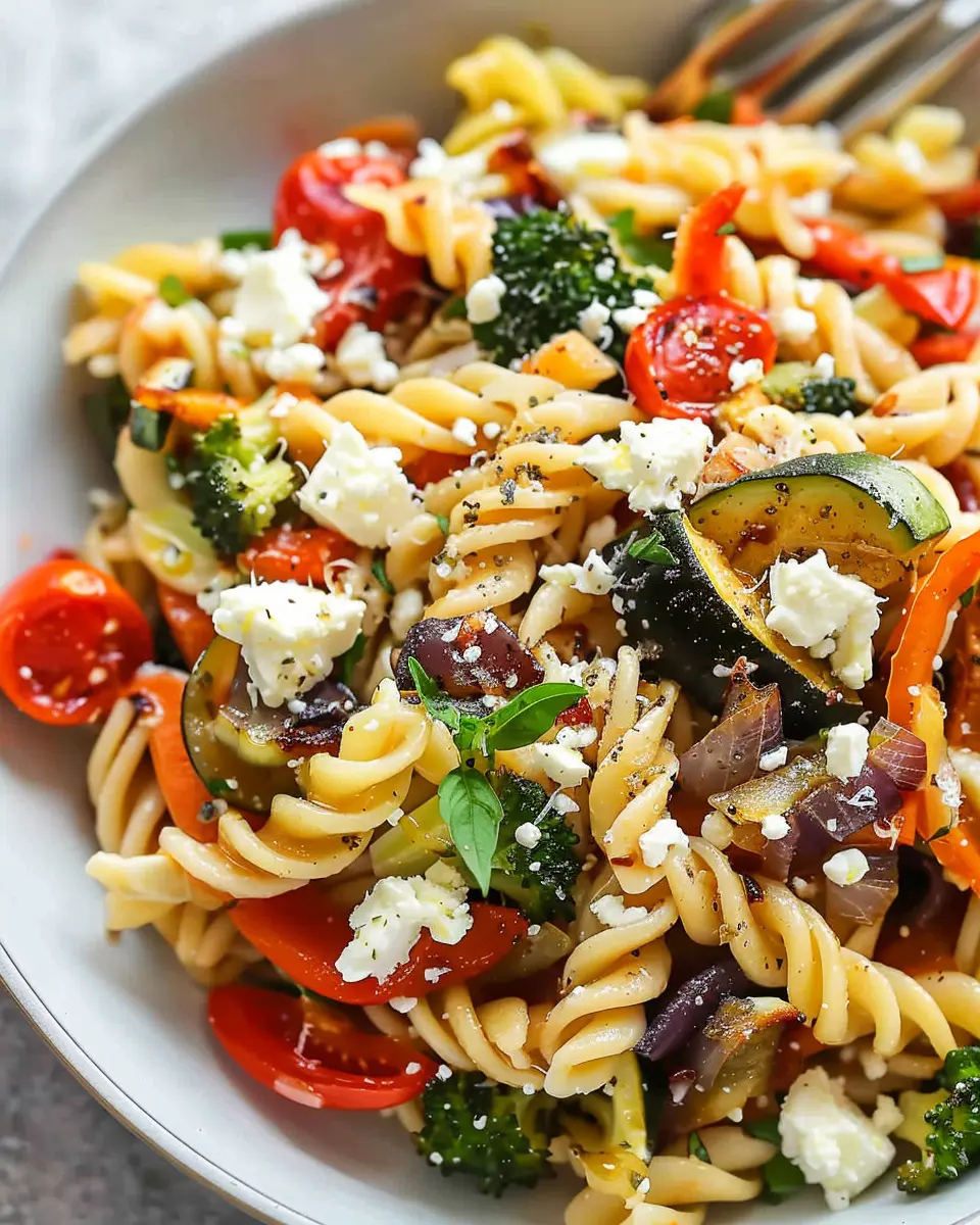Roasted Veggie Pasta with Feta: A Delightfully Easy Recipe