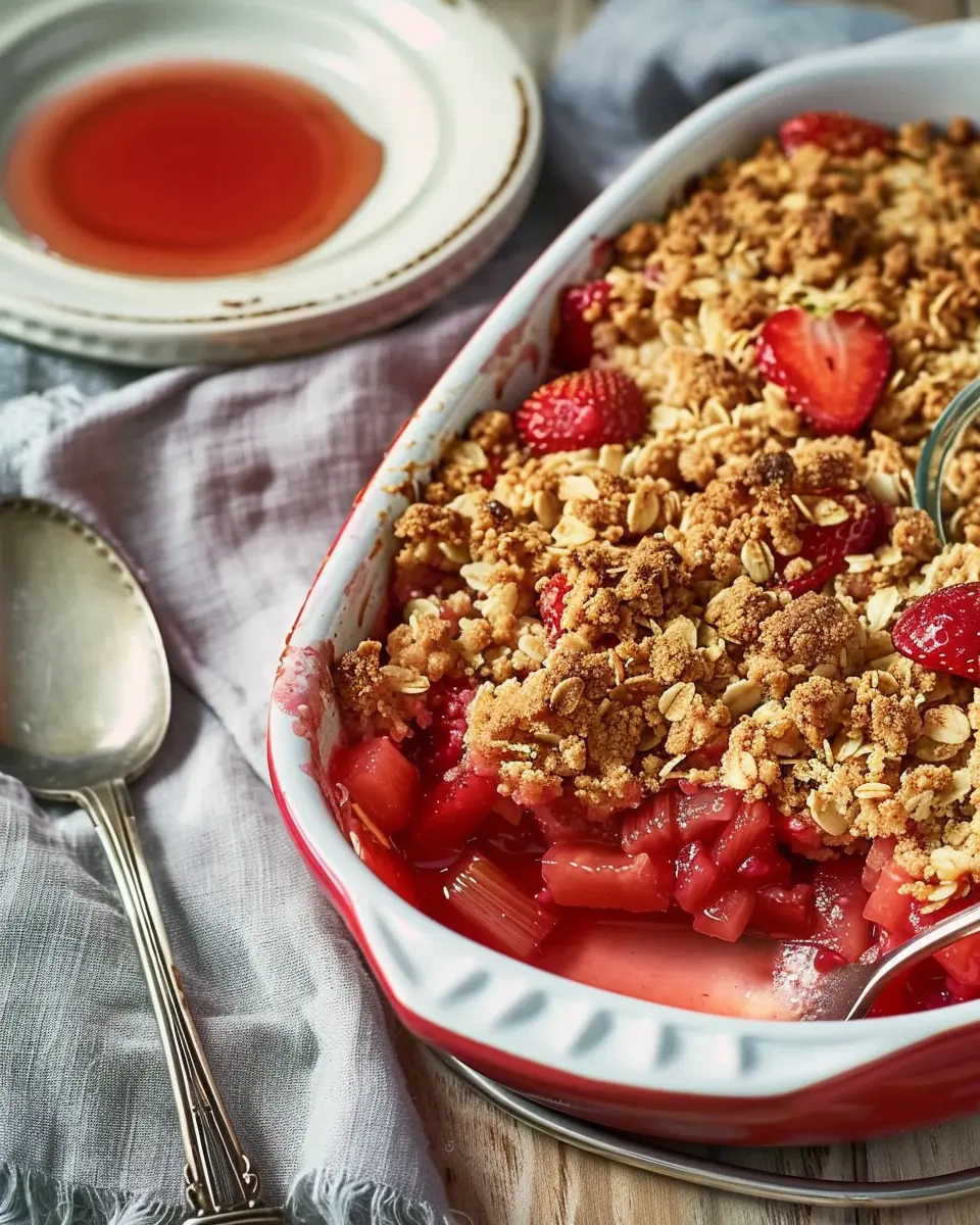Old-Fashioned Strawberry-Rhubarb Crisp: A Delightful, Homemade Treat