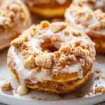 Coffee Cake Donuts with Vanilla Glaze