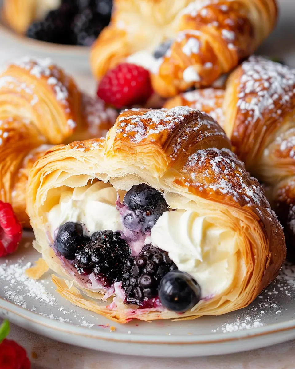 Berries and Cream Filled Croissants: A Delightful Indulgence