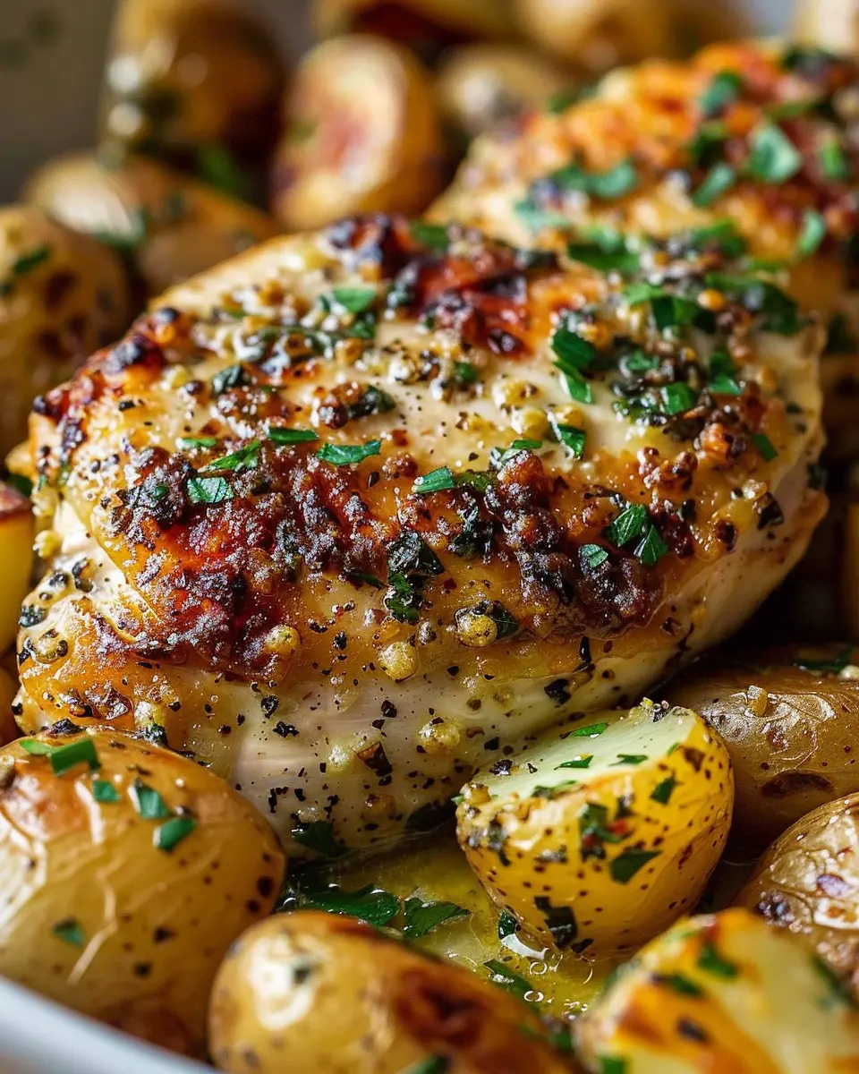 Garlic Parmesan Chicken and Potatoes: Easy Family Dinner Delight