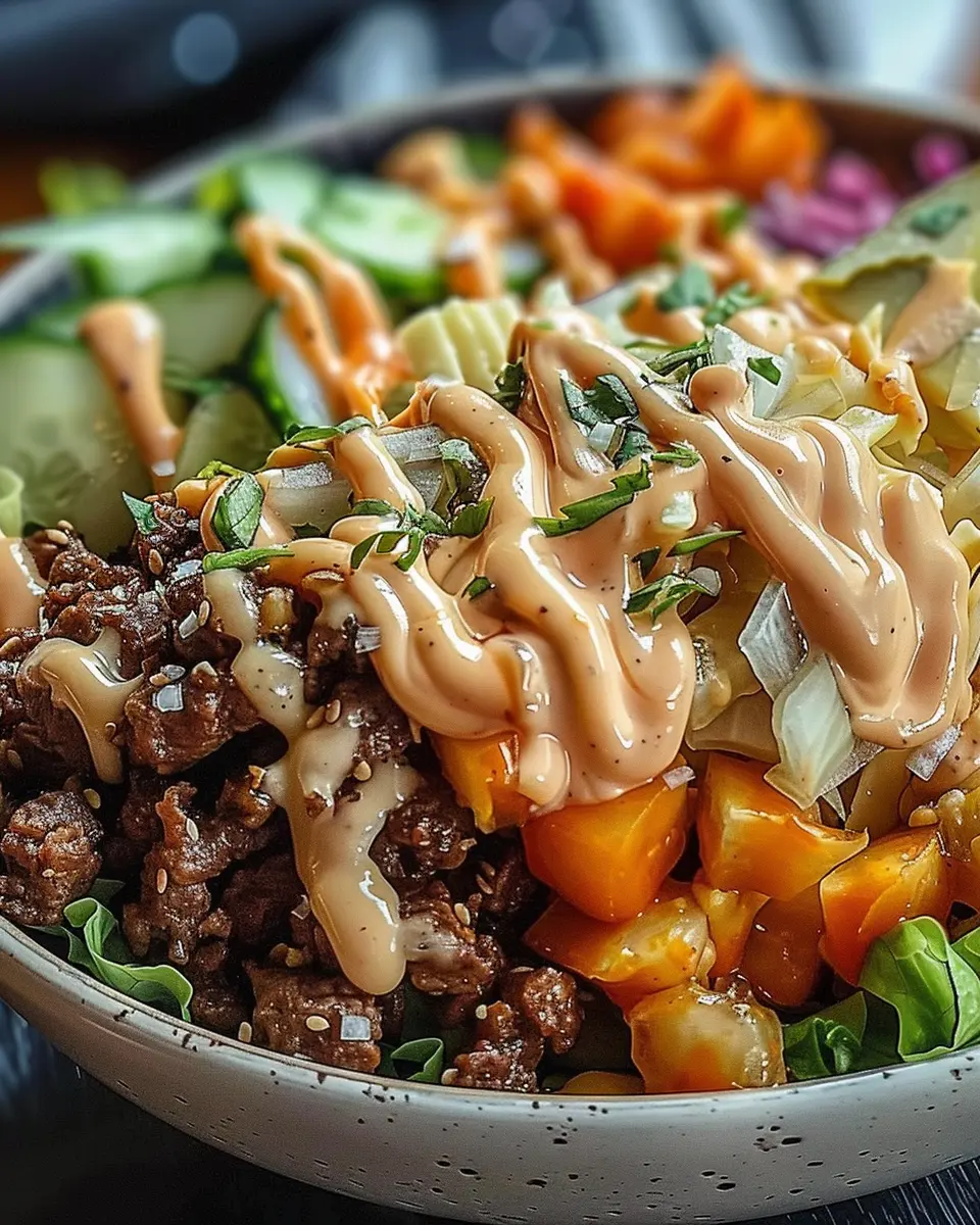 The Best Smash Burger Bowl: Juicy Flavors with Turkey Bacon and Chicken Ham