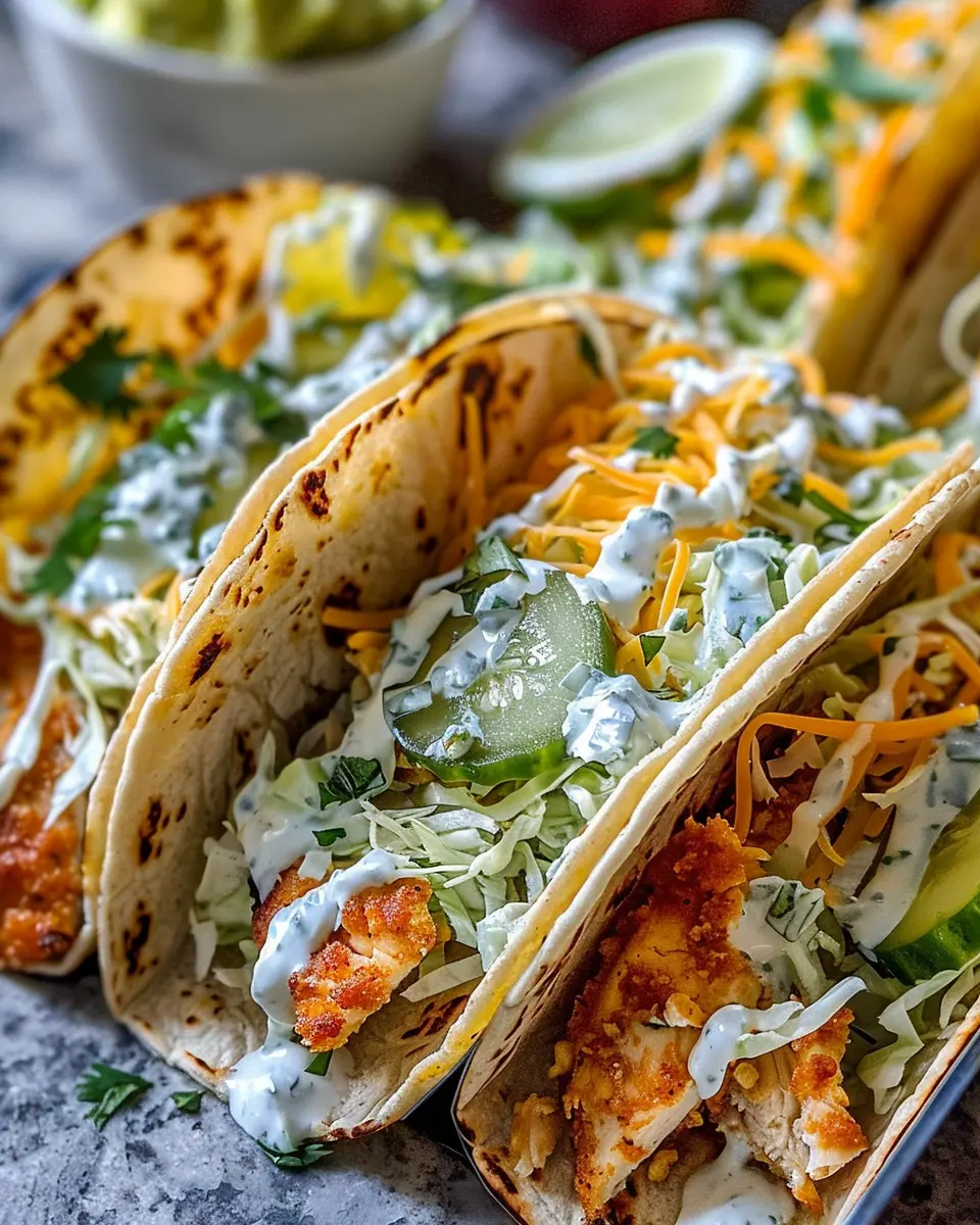 Dill Pickle Ranch Smash Chicken Tacos: Easy Flavorful Delight