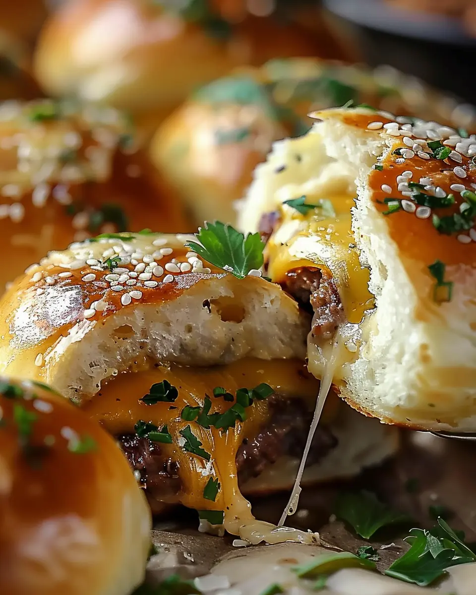 Garlic Parmesan Cheeseburger Bombs: Indulgent Turkey Bacon Treats
