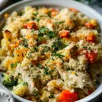Healthy Chicken Cauliflower Rice Casserole