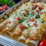 Queso Chicken Enchiladas Bake